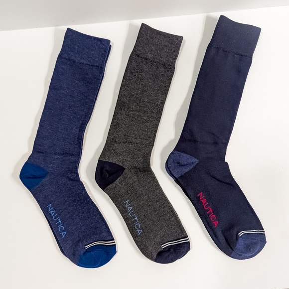 🆕 NAUTICA Crew Socks - 3 Pairs - Picture 3 of 8
